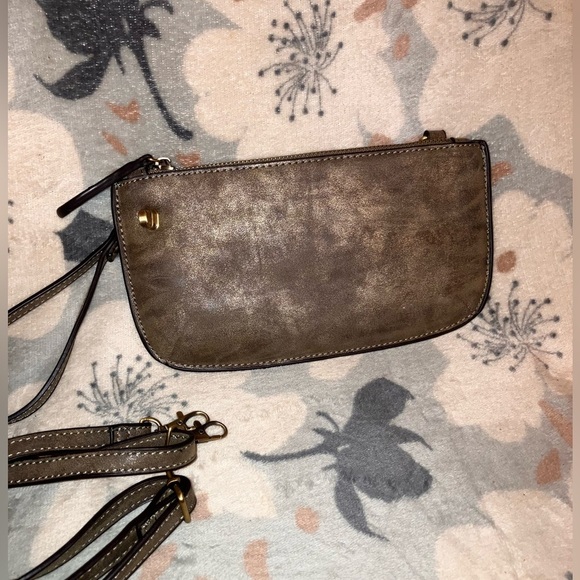 Joy Susan Metallic Brown Crossbody & Wristlet - Picture 1 of 7